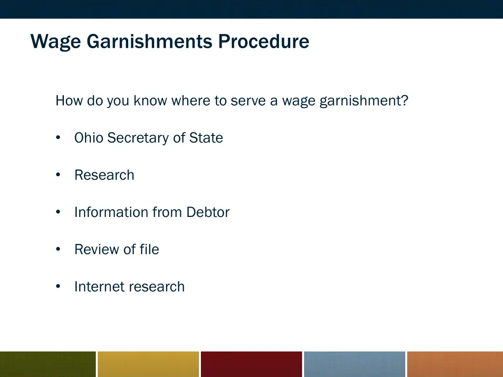 wage garnishments procedure 6