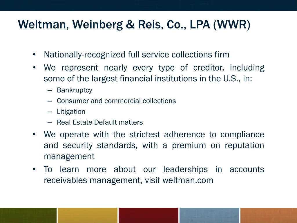 weltman weinberg reis co lpa wwr