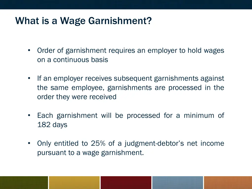 what is a wage garnishment