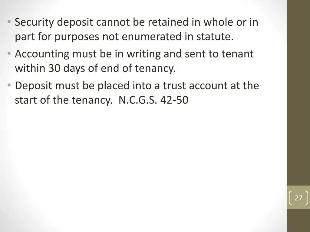 security deposit cannot be retained in whole