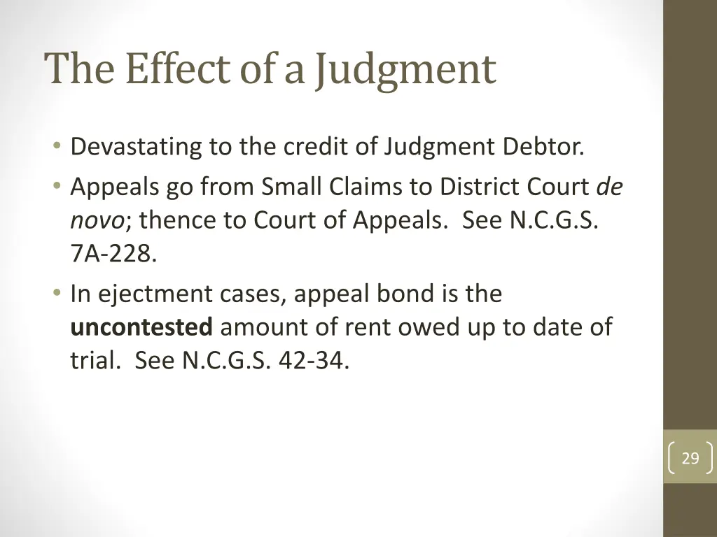 the effect of a judgment