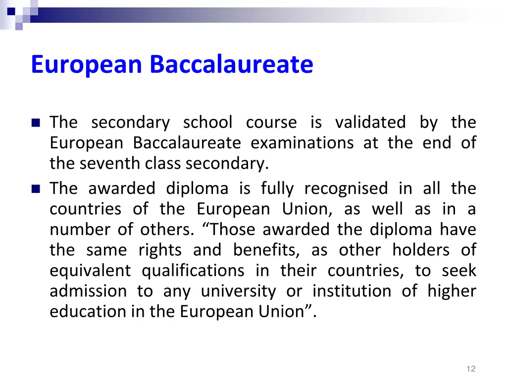 european baccalaureate