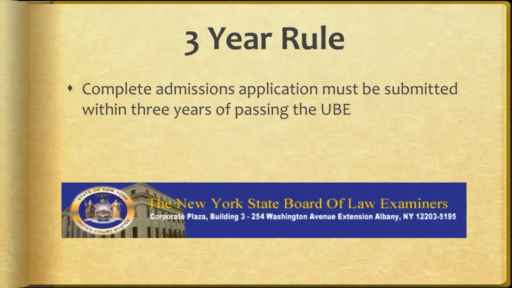 3 year rule