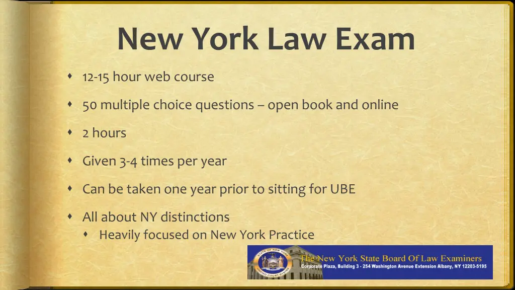 new york law exam