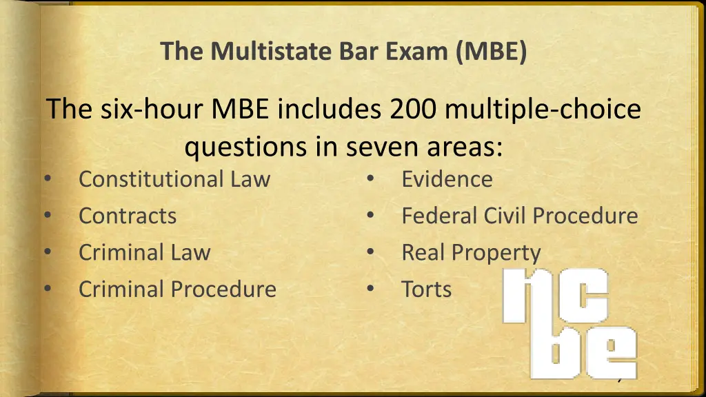 the multistate bar exam mbe