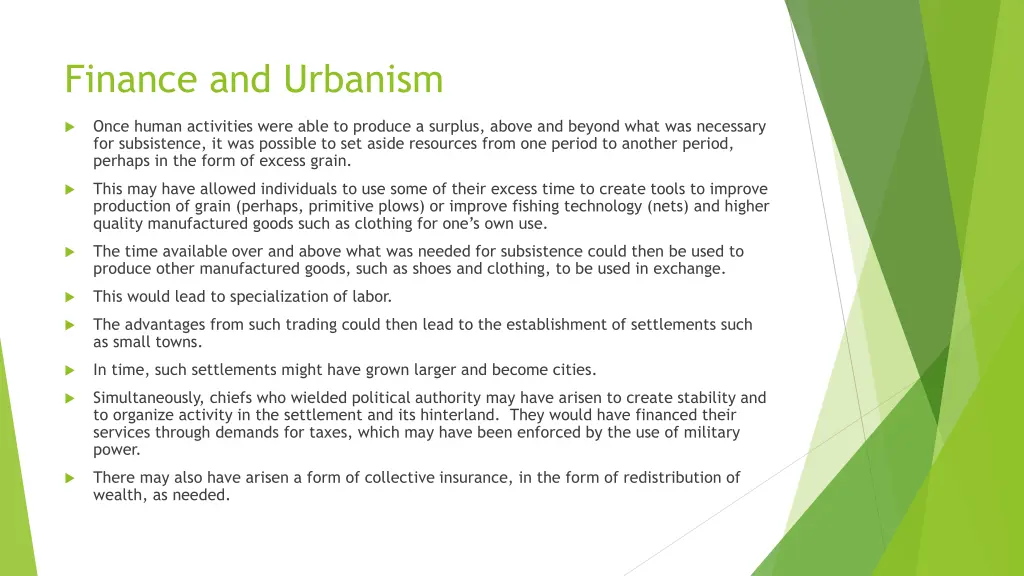 finance and urbanism