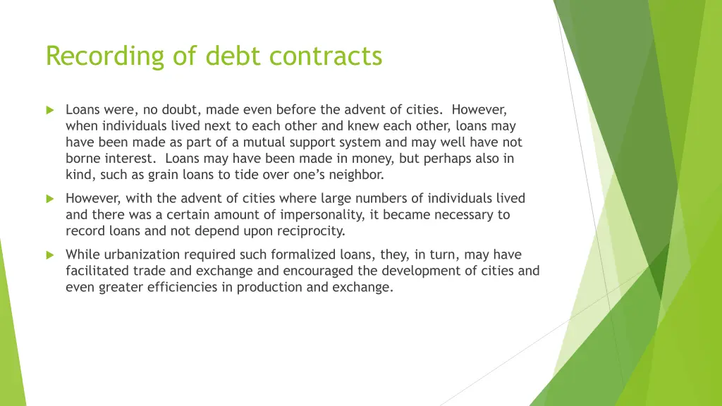 recording of debt contracts 1