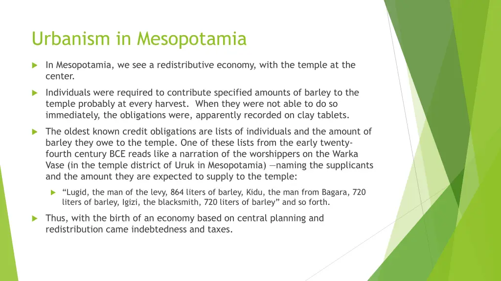 urbanism in mesopotamia