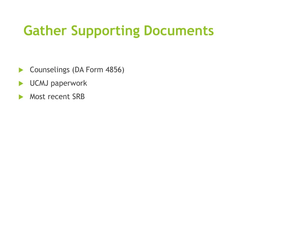 gather supporting documents