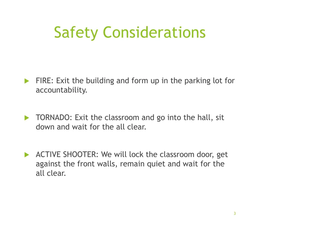 safety considerations