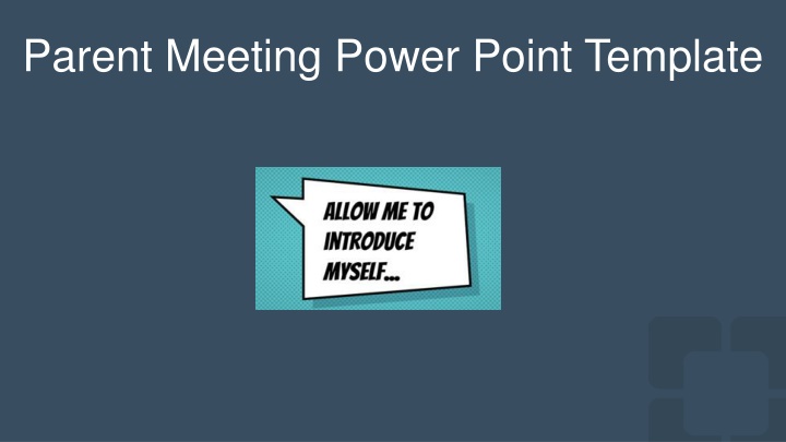 parent meeting power point template