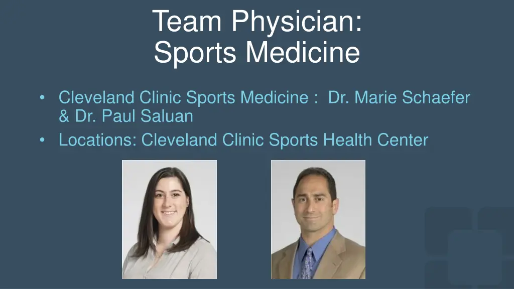 team physician sports medicine