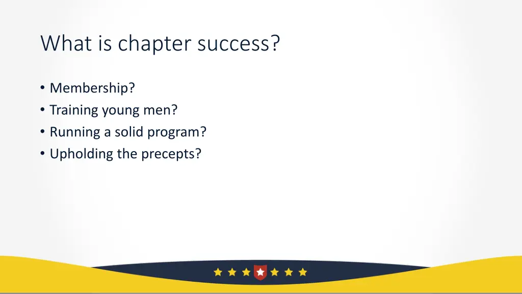 what is chapter success