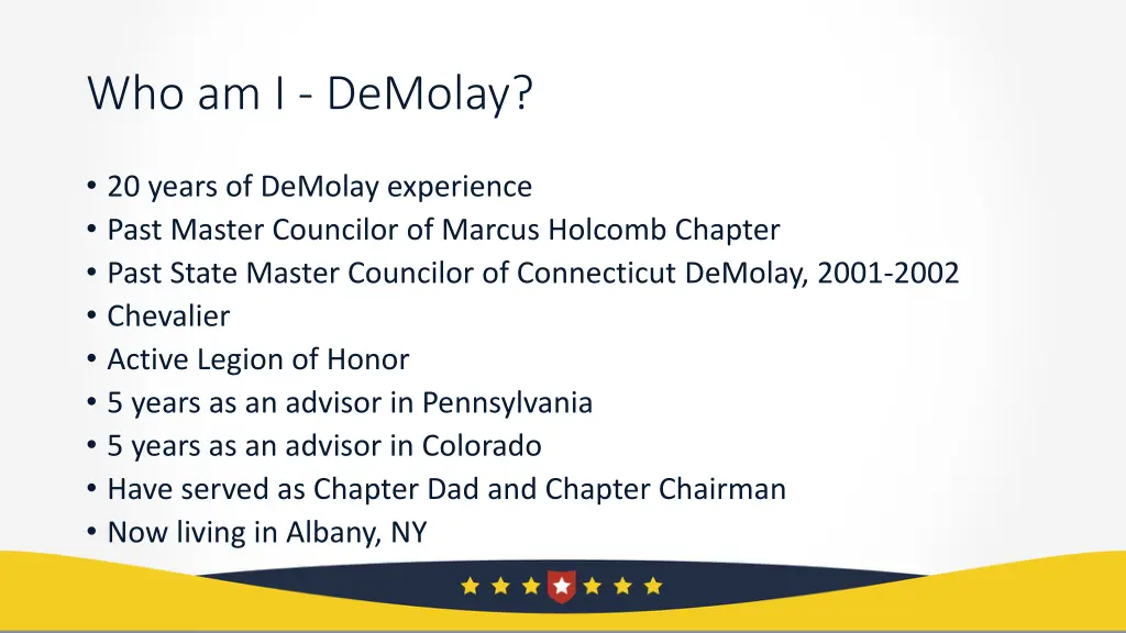 who am i demolay