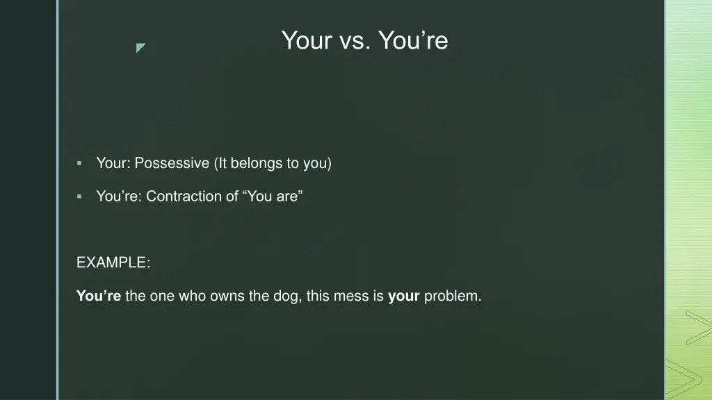 your vs you re