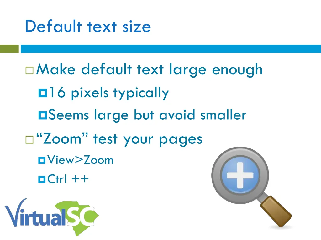 default text size