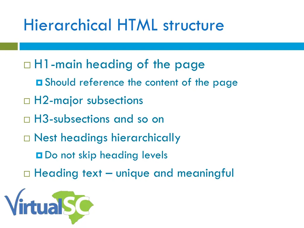 hierarchical html structure