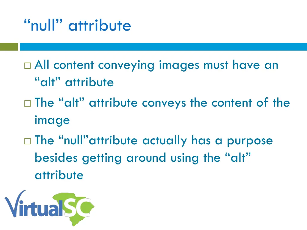 null attribute