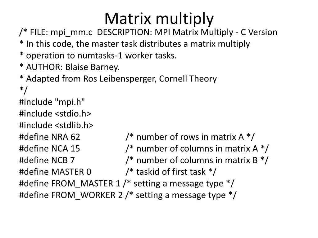 matrix multiply 1