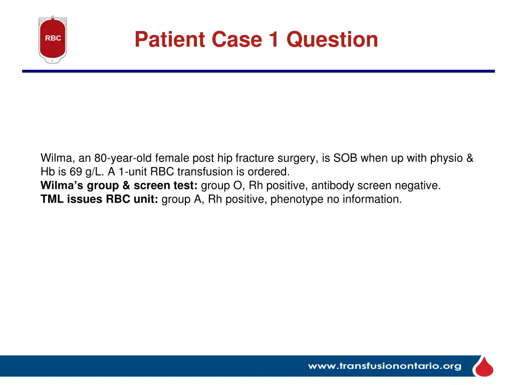 patient case 1 question