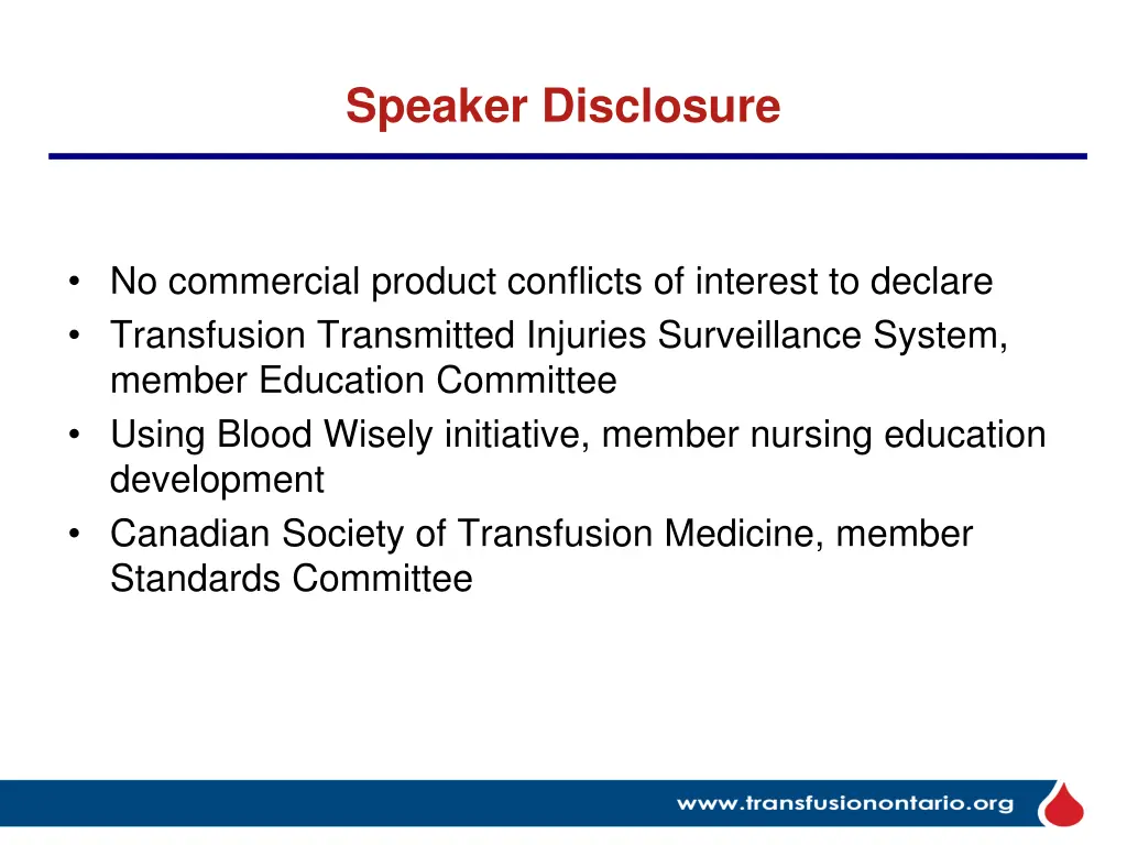 speaker disclosure