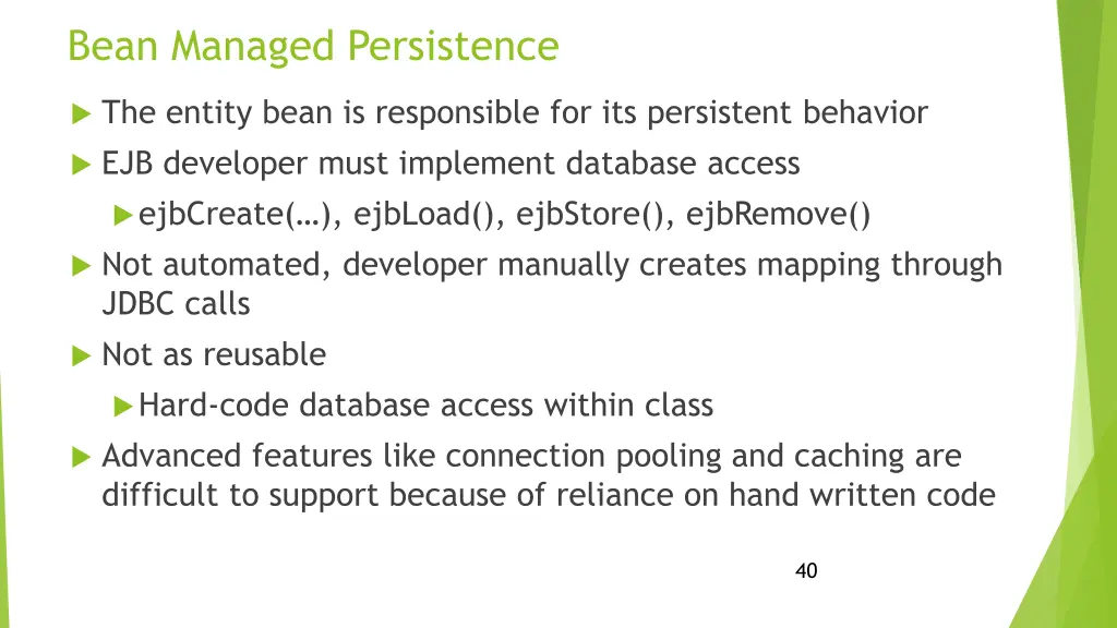 bean managed persistence