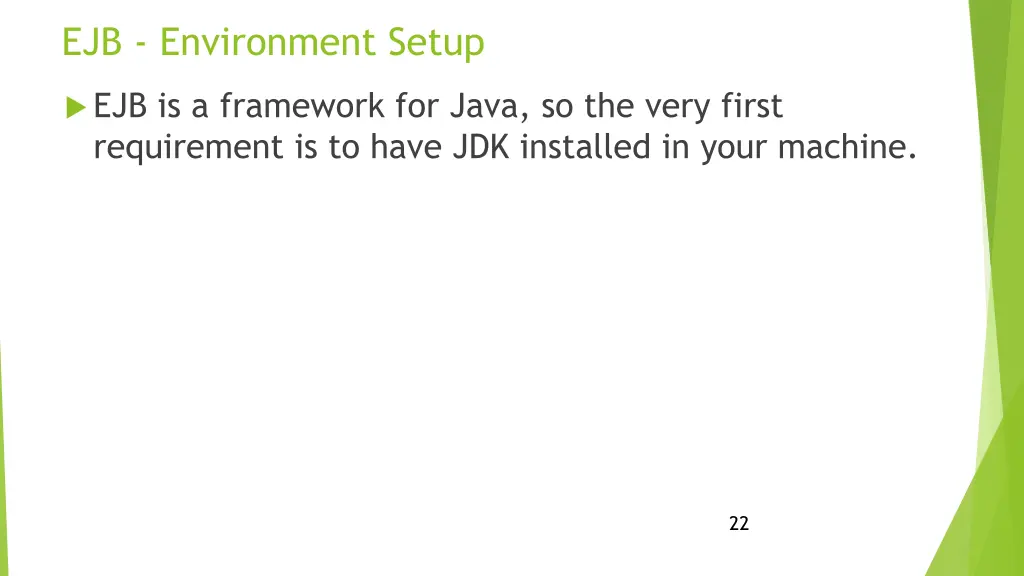 ejb environment setup