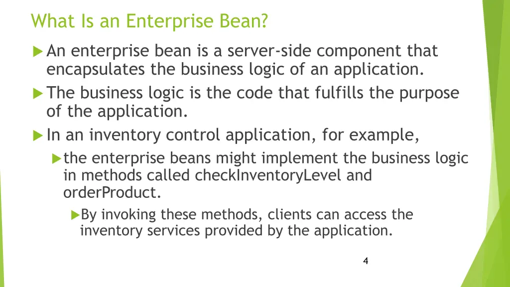 what is an enterprise bean