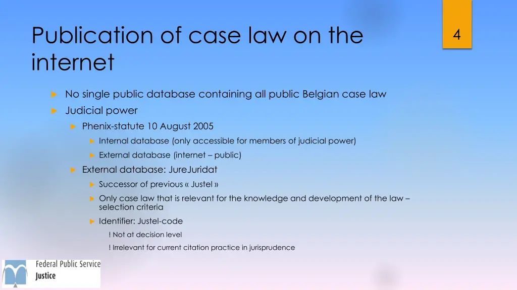 publication of case law on the internet 1