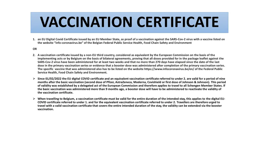 vaccination certificate