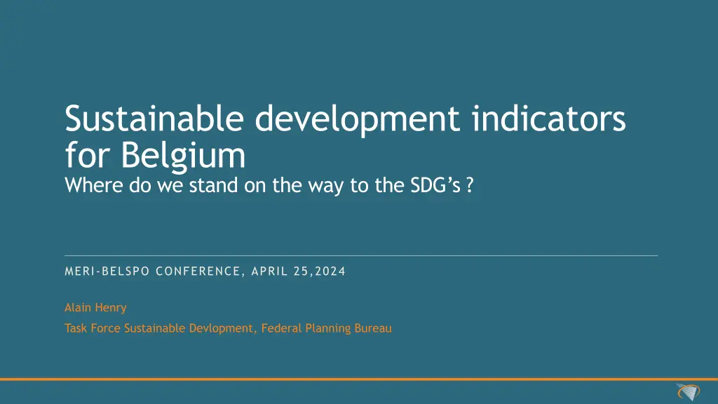 sustainable development indicators for belgium 1