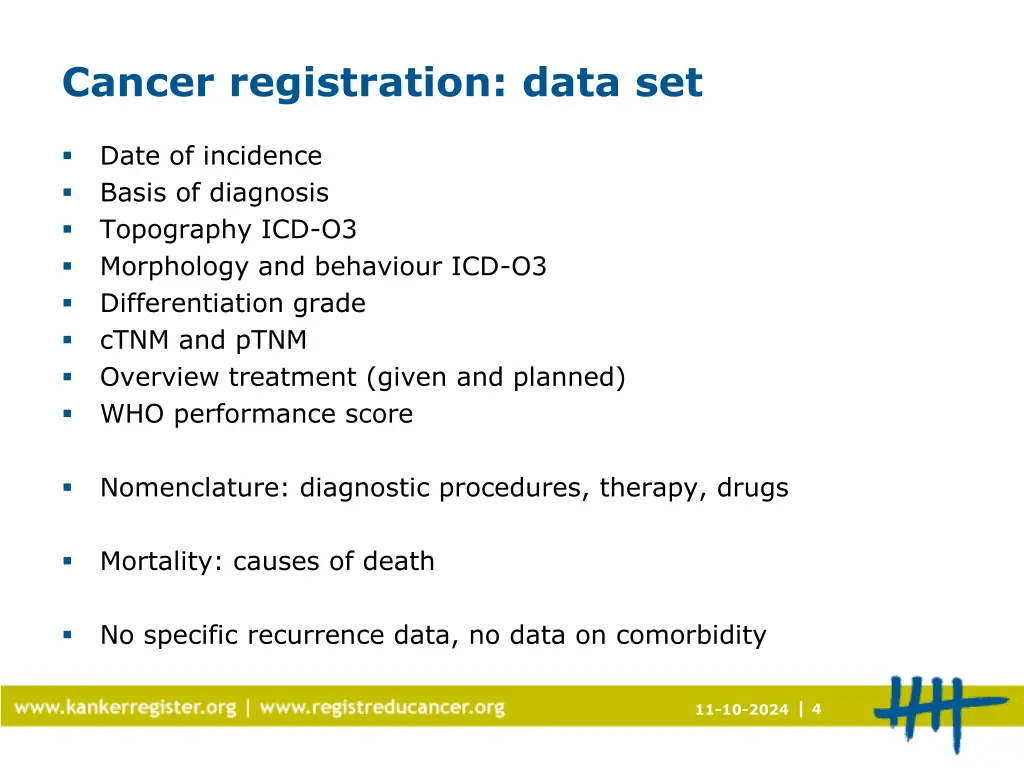 cancer registration data set