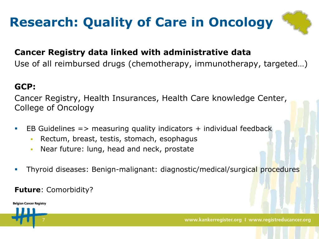 research quality of care in oncology