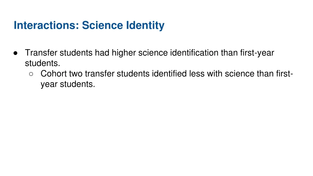 interactions science identity