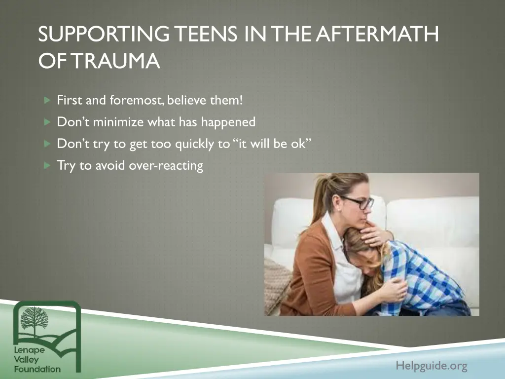 supporting teens in the aftermath of trauma