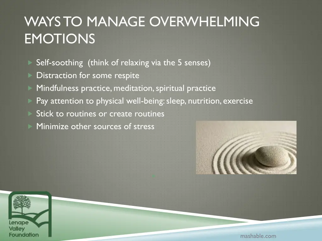 ways to manage overwhelming emotions