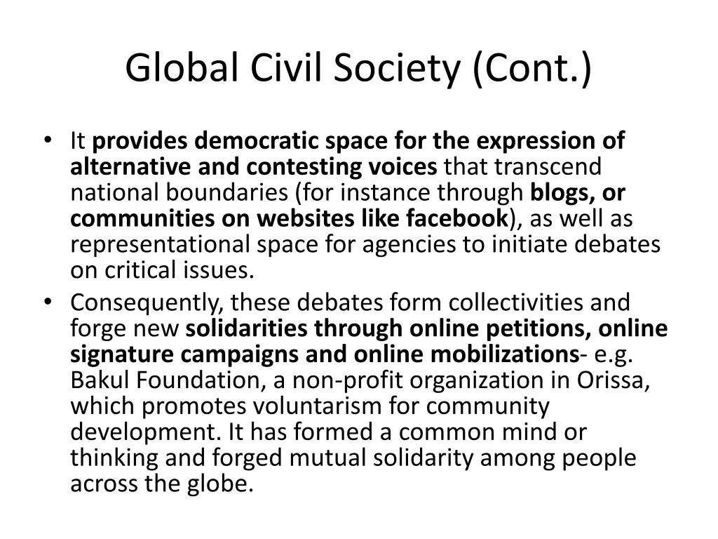 global civil society cont 1