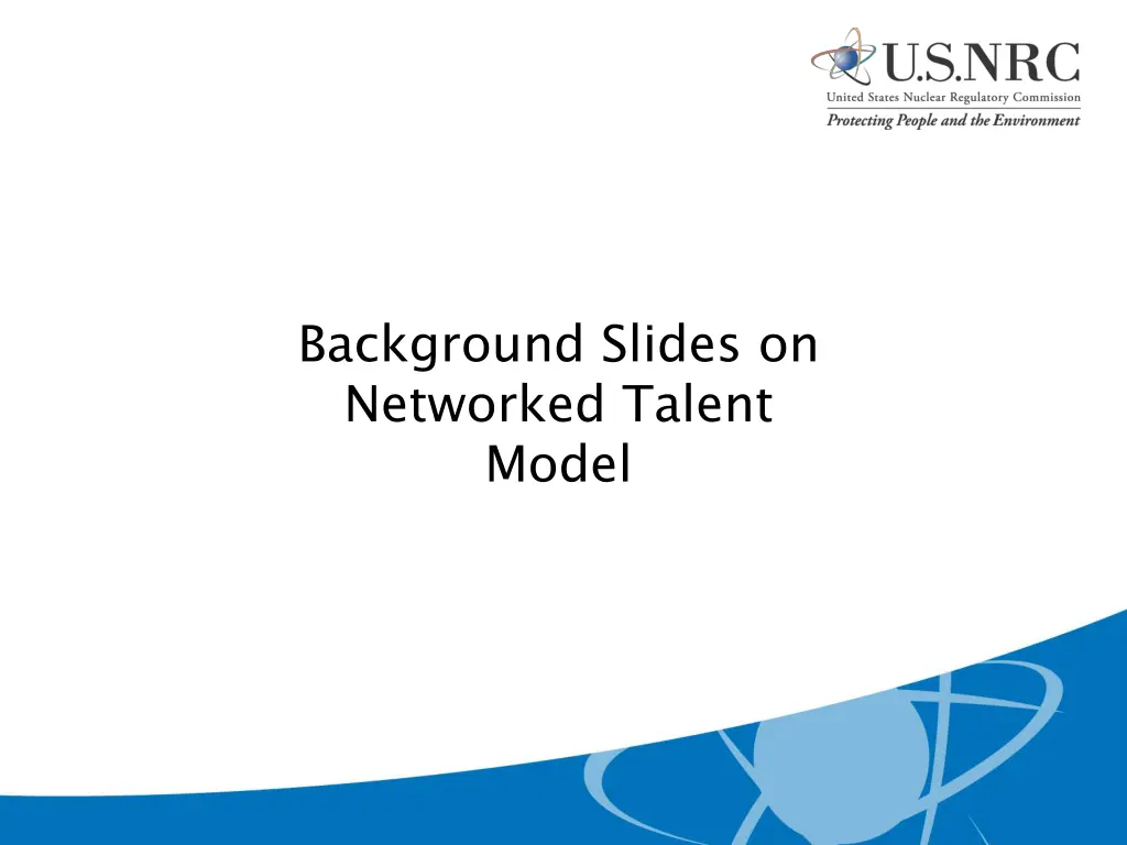 background slides on networked talent model