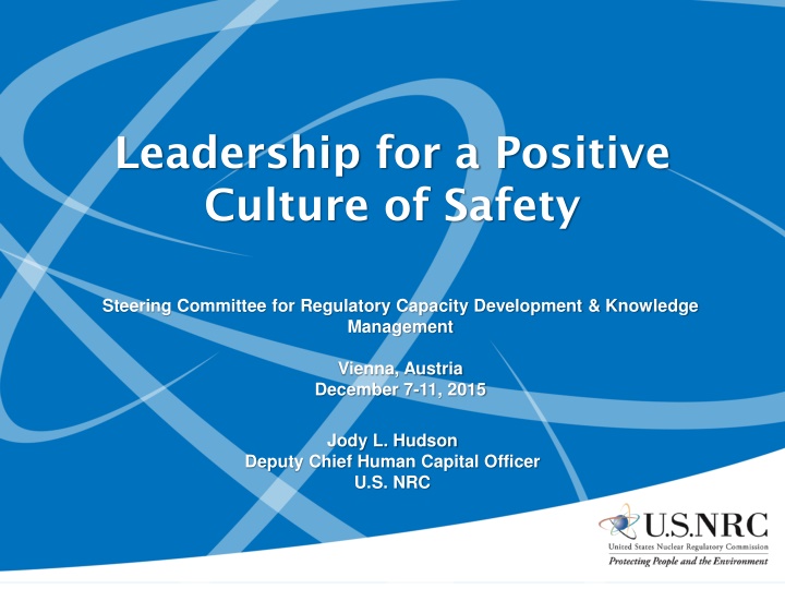 leadership for a positive culture of safety