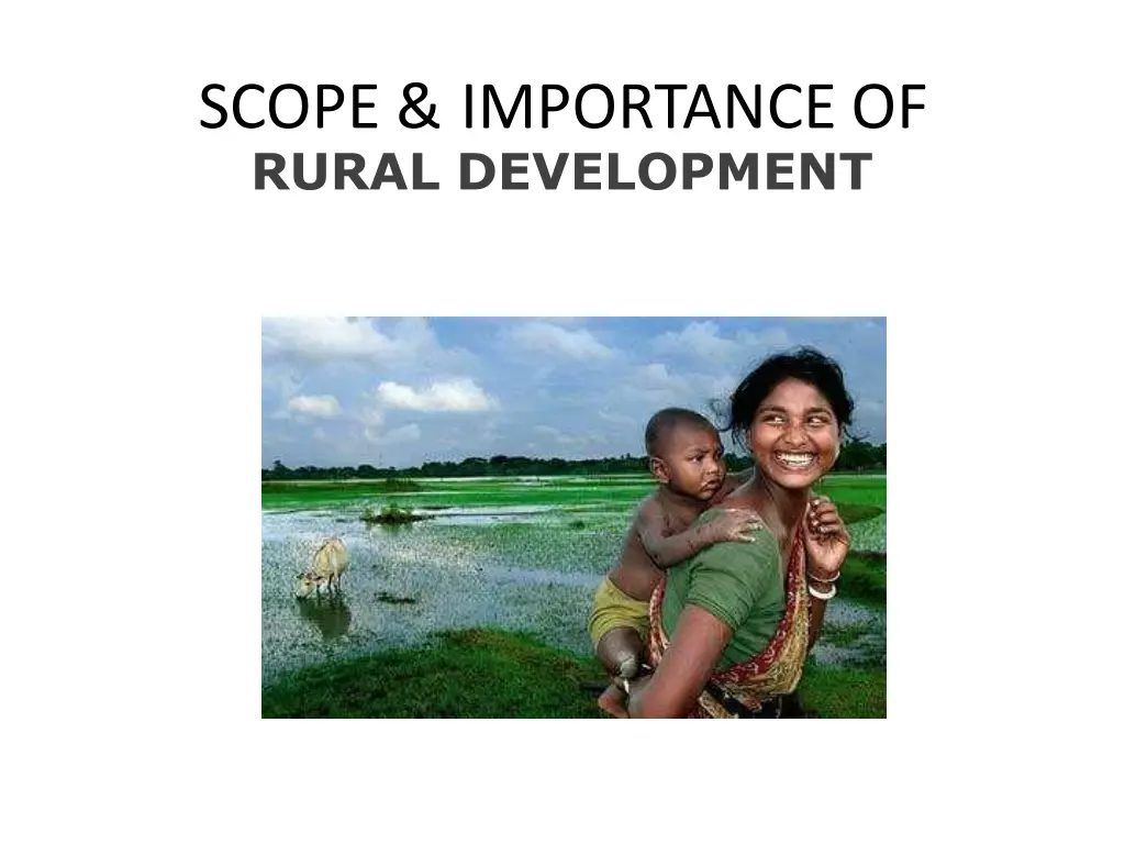 scope importance of rural development