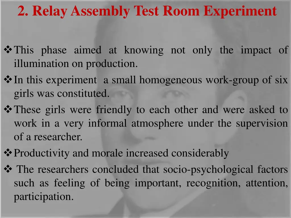 2 relay assembly test room experiment