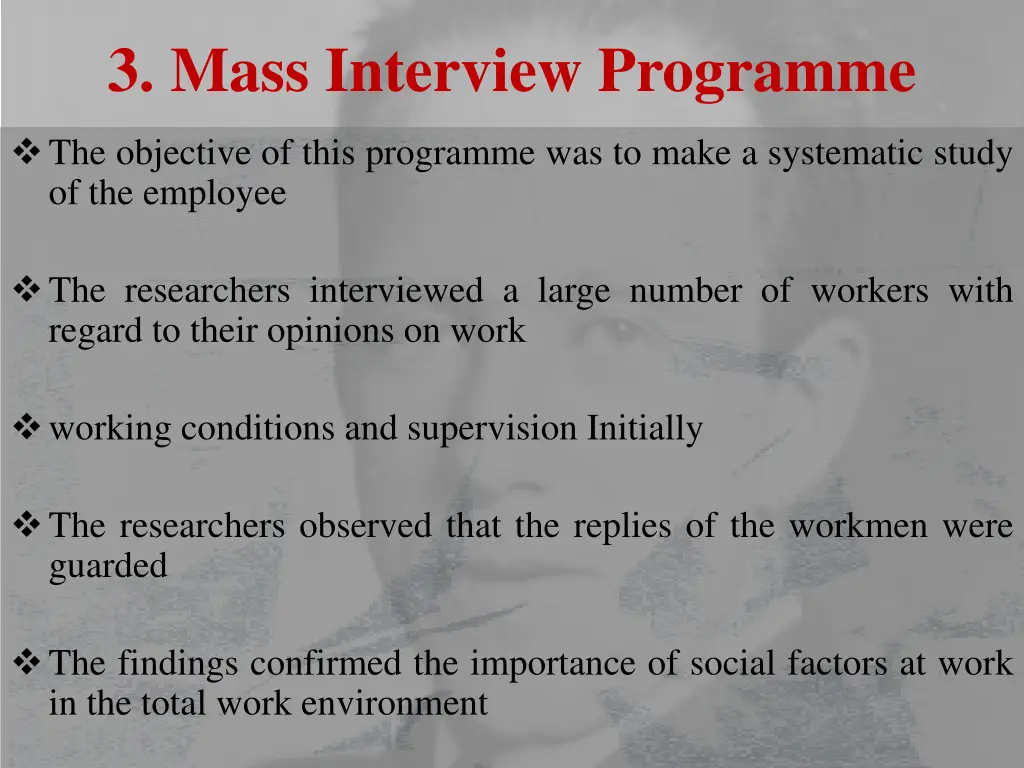 3 mass interview programme