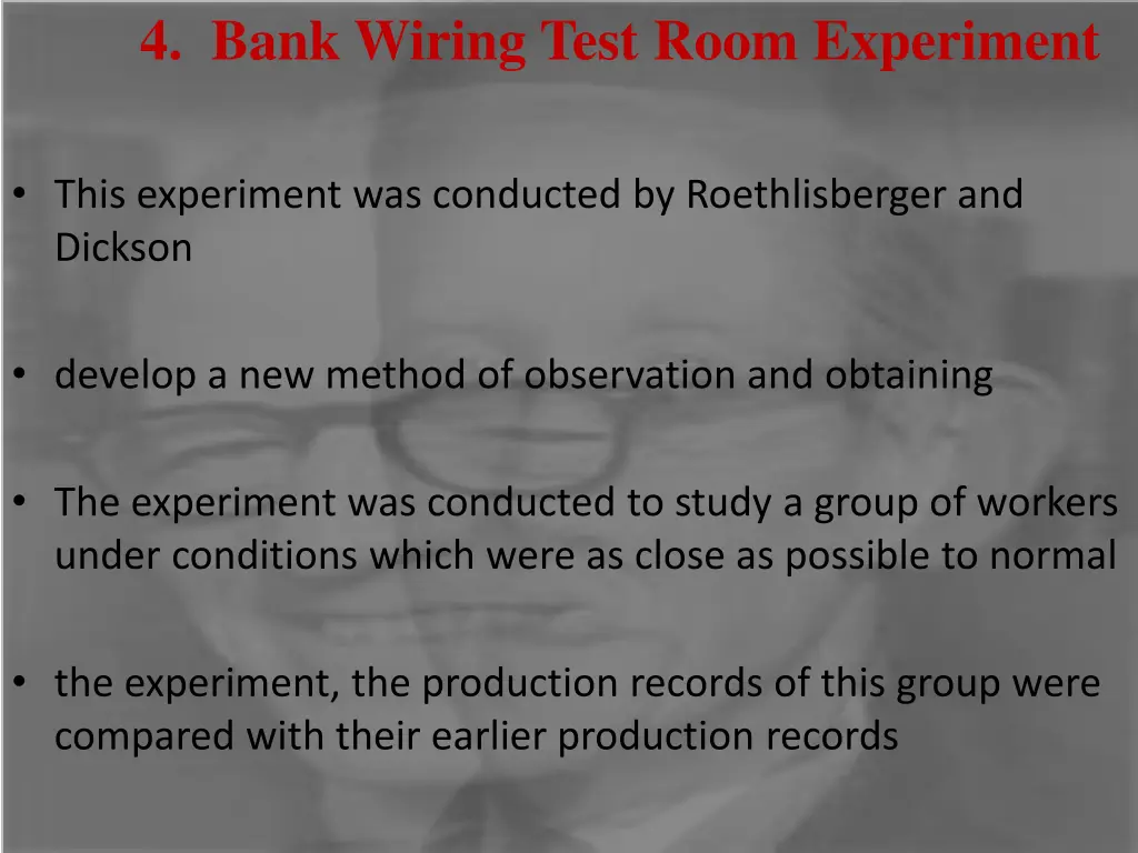 4 bank wiring test room experiment