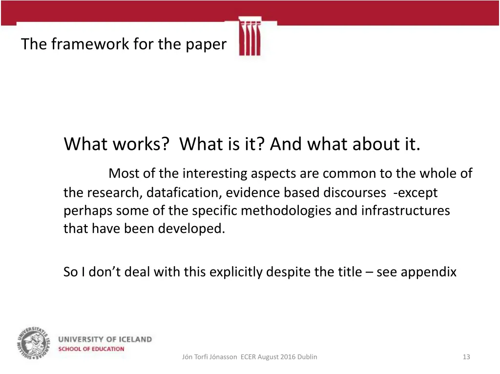 the framework for the paper 4