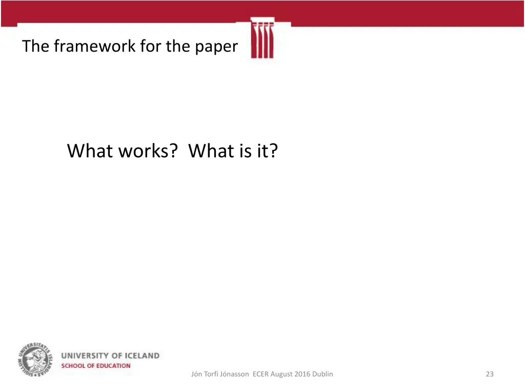 the framework for the paper 6