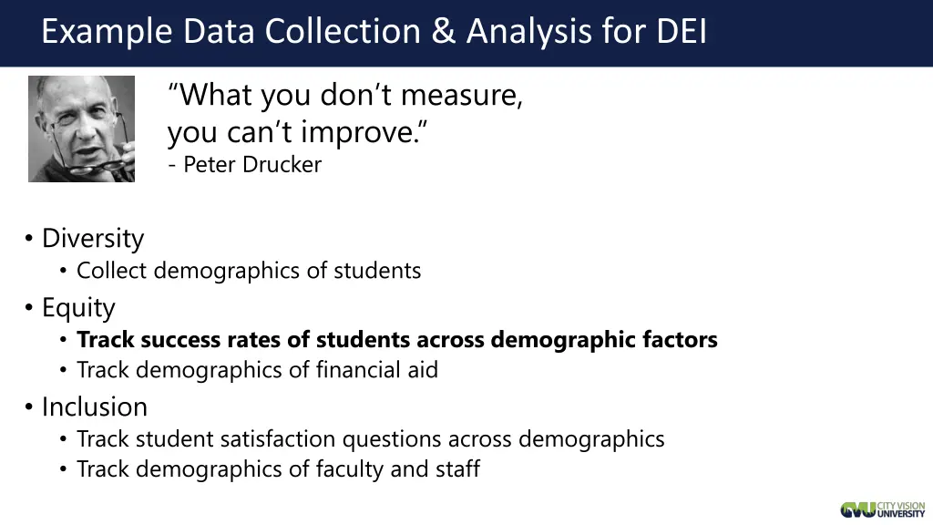 example data collection analysis for dei