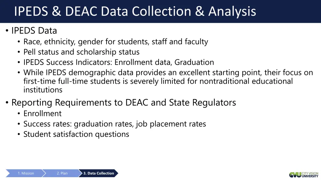 ipeds deac data collection analysis ipeds data