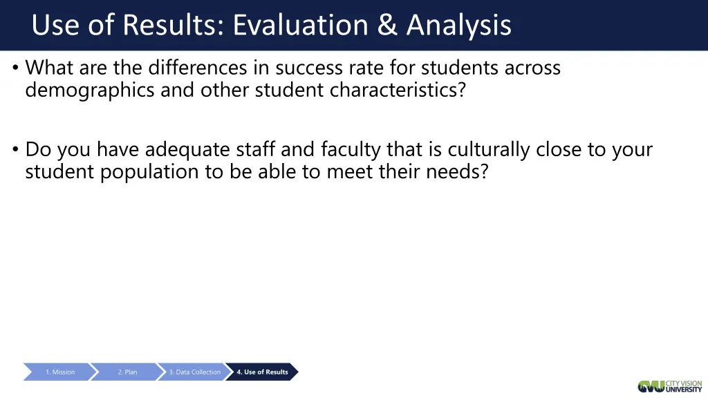 use of results evaluation analysis what