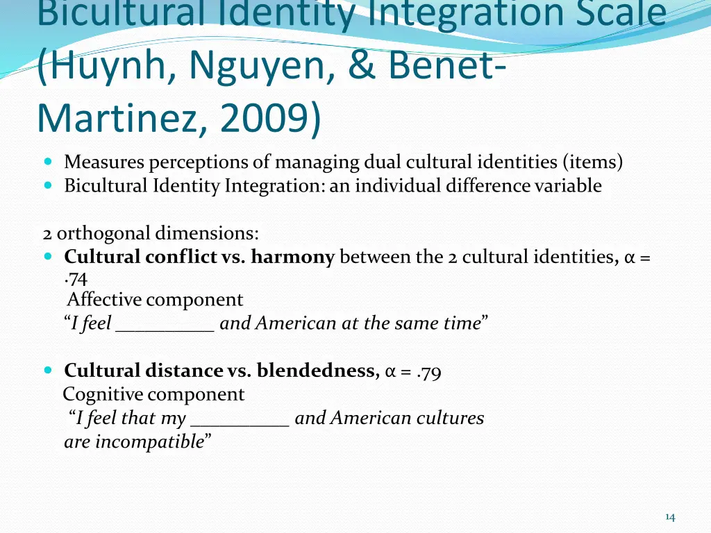 bicultural identity integration scale huynh