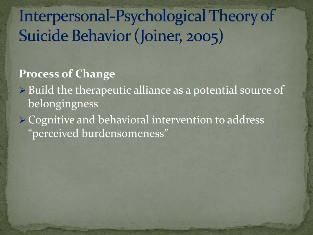 interpersonal psychological theory of suicide 1